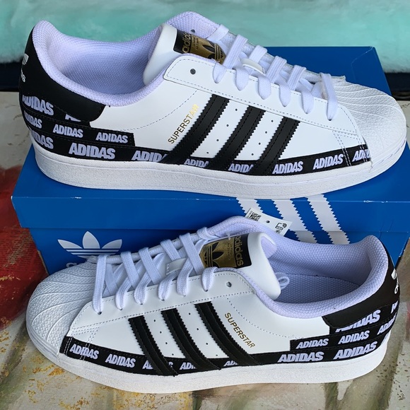 ADIDAS SUPERSTAR FTWWHT/CBLACK/GOLDMT MENS - Picture 3 of 16